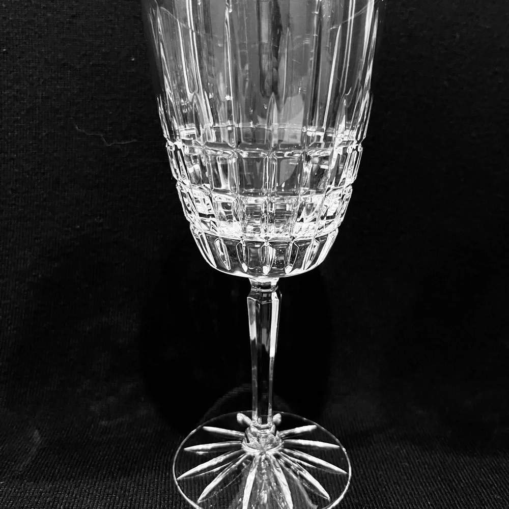 Vintage Val St Lambert Heavy Cut Crystal Water Goblets Set of 3